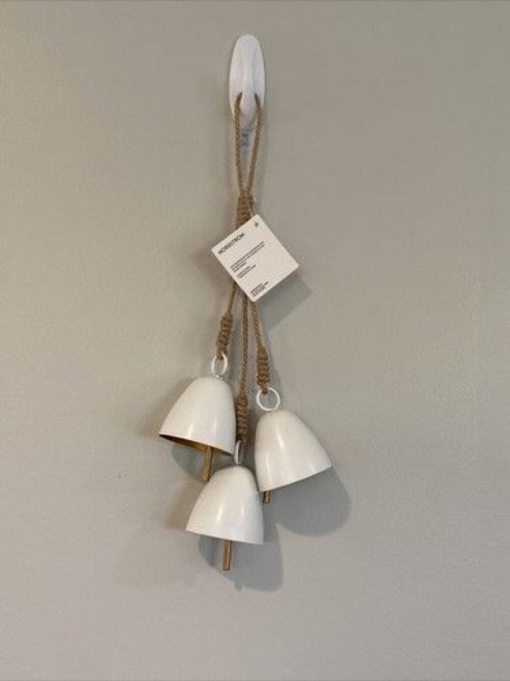 Tiered Metal Bells Ornament in White Multi 284081